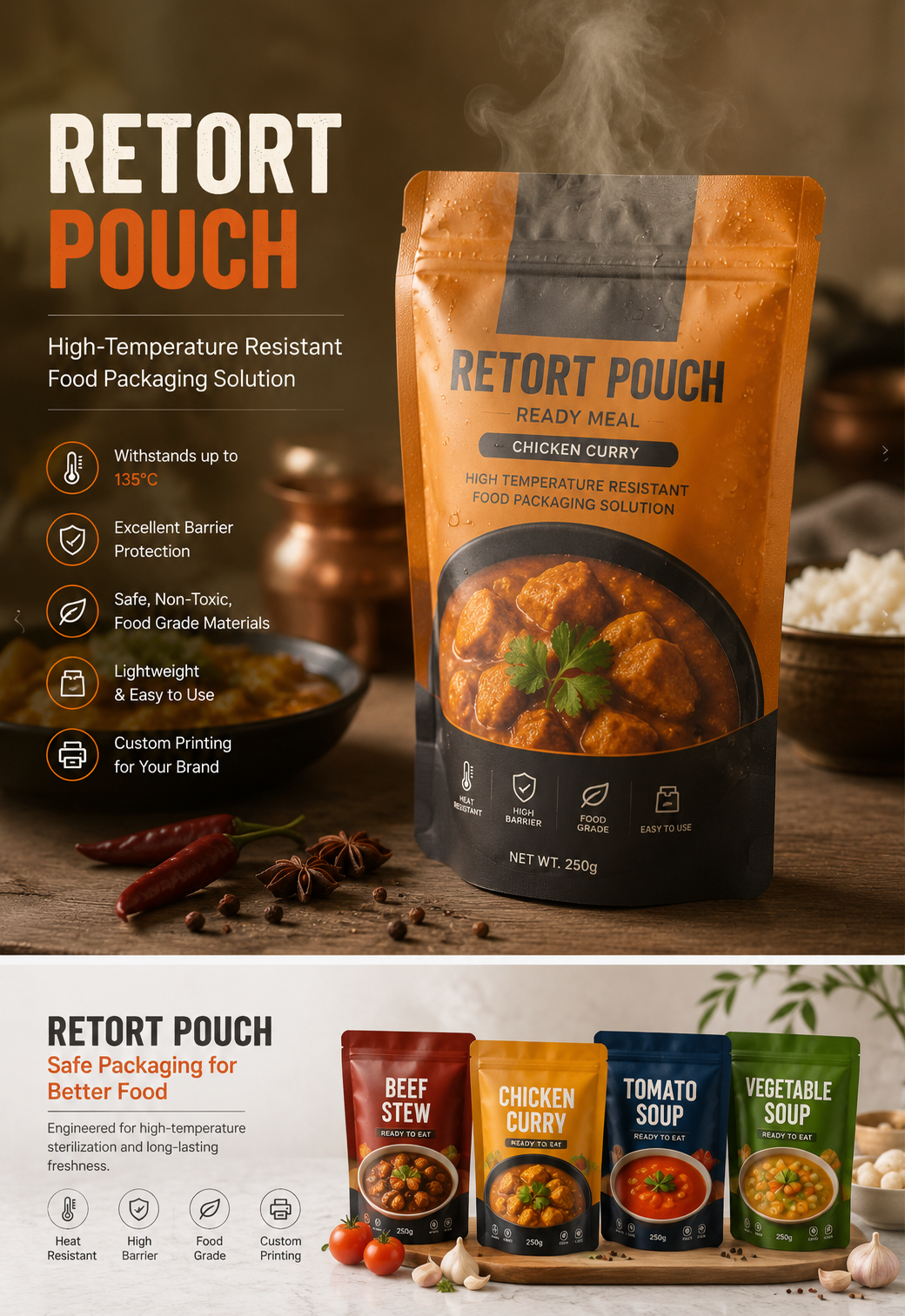 Retort Pouch: Reliable Packaging for High-Temperature Applications