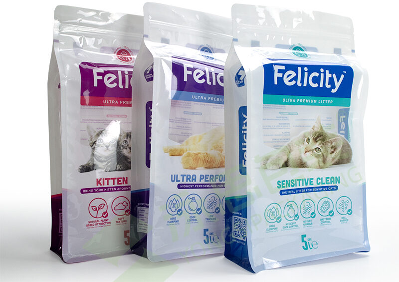 Durable and attractive cat food packaging designed to preserve freshness and boost brand appeal. Available in custom sizes and prints.