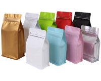 branded coffee bags with custom logo and ziplock