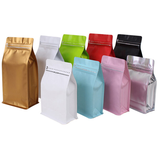 branded coffee bags with custom logo and ziplock