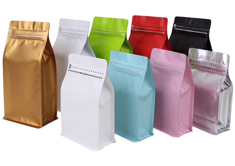 branded coffee bags with custom logo and ziplock
