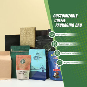 eco friendly coffee bags with valve and zipper