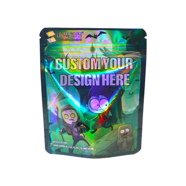 Custom Environmentally friendly packaging 3.5g 7g 14g My Logo Aluminum Plastic Ziplock Packaging Resealable Child Proof Smell Chewing Gum Milk