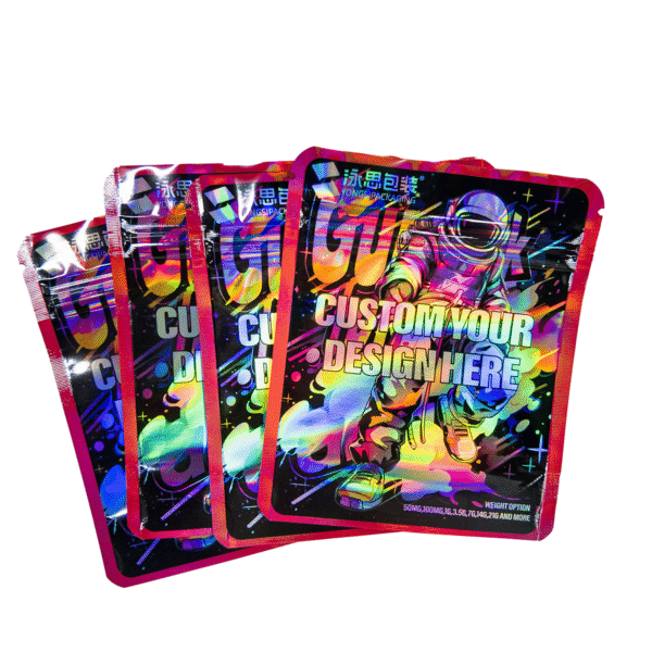 Mylar Bags Stand up Pouch Packaging Ziplock Edibles Custom Logo Printed for Food Storage Chip With Window Cookie Zipper Coffee