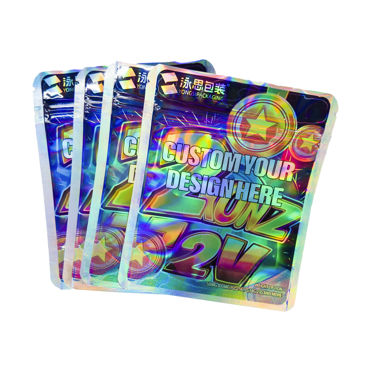 smell proof bags custom printed resealable mylar pouch