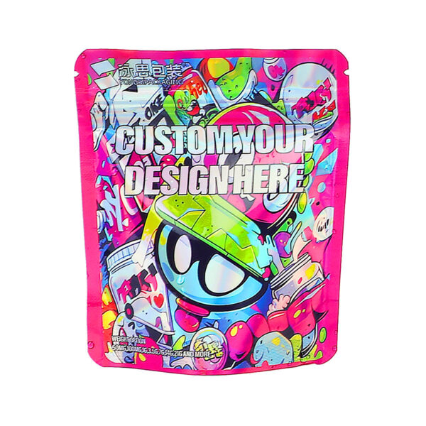 Custom Printed 3.5 3.5g/7g/1oz With My Logo Smell Resealable Proof Packaging Design Child Pouch Stand up Ziplock Pound Mylar Bag - 图片 2