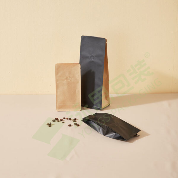 Flat Bottom Coffee Pouch Custom Coffee Bags Custom Printed Coffee Beans Packaging Bags - 图片 2