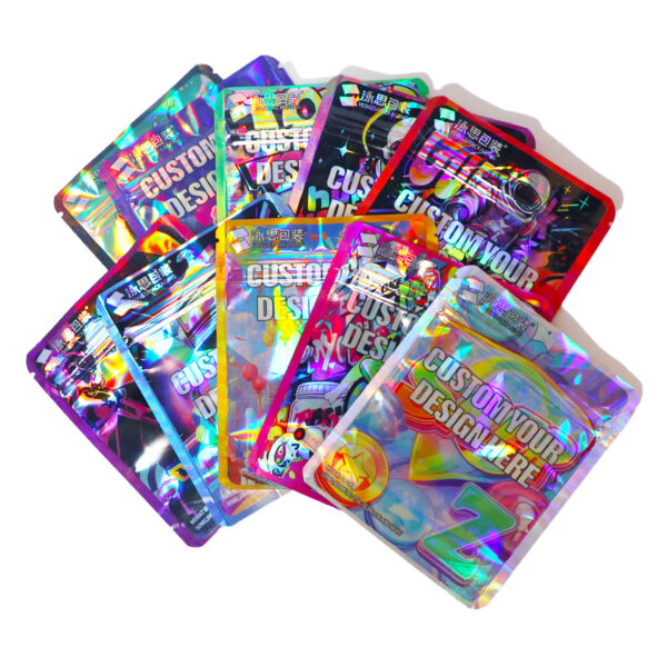 Custom Environmentally friendly packaging 3.5g 7g 14g My Logo Aluminum Plastic Ziplock Packaging Resealable Child Proof Smell Chewing Gum Milk - 图片 4