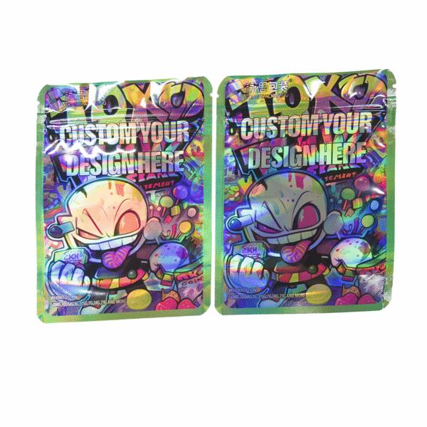 Custom 1oz Foil Snacks Food Pouch 500 Pieces with PVC Seal Aluminium Coated PE Plastic Bags for Salad Sushi Mylar Bag Print - 图片 5