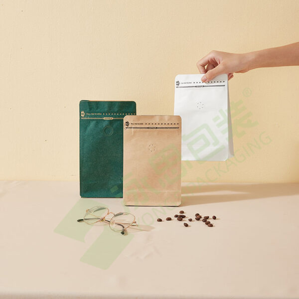 Flat Bottom Coffee Pouch Custom Coffee Bags Custom Printed Coffee Beans Packaging Bags - 图片 4