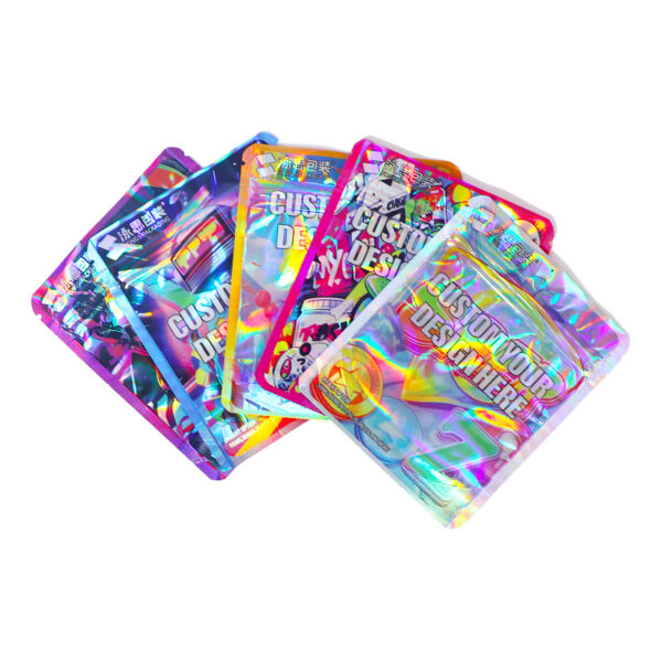 Custom Environmentally friendly packaging 3.5g 7g 14g My Logo Aluminum Plastic Ziplock Packaging Resealable Child Proof Smell Chewing Gum Milk - 图片 5