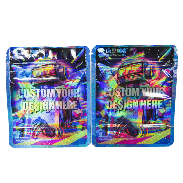 Custom 1oz Foil Snacks Food Pouch 500 Pieces with PVC Seal Aluminium Coated PE Plastic Bags for Salad Sushi Mylar Bag Print - 图片 4
