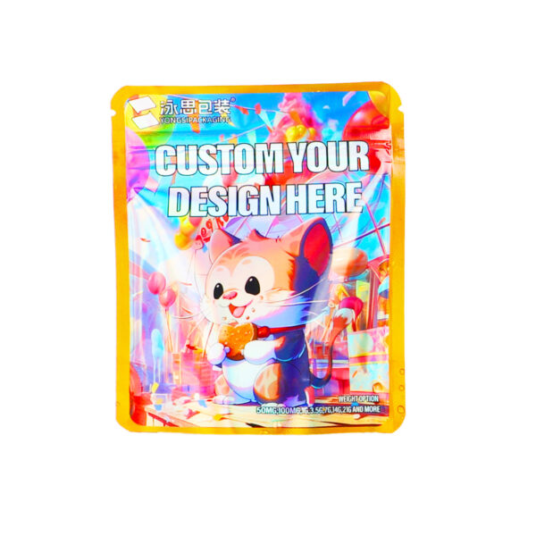 Custom Printed 3.5 3.5g/7g/1oz With My Logo Smell Resealable Proof Packaging Design Child Pouch Stand up Ziplock Pound Mylar Bag - 图片 5
