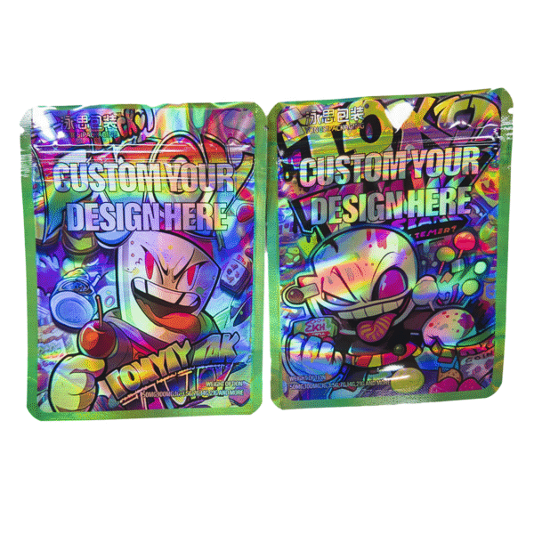 Custom 1oz Foil Snacks Food Pouch 500 Pieces with PVC Seal Aluminium Coated PE Plastic Bags for Salad Sushi Mylar Bag Print - 图片 2