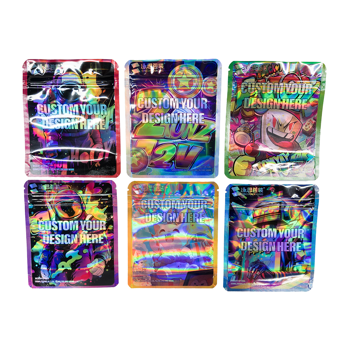 Custom Mylar Bags - Personalized Packaging for Food, Cannabis & More1000pcs Custom Printed 3.5g7g