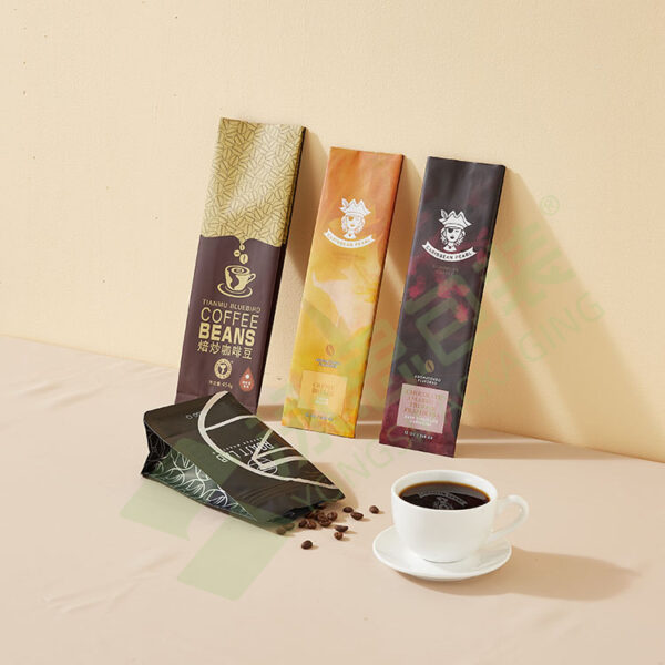 Flat Bottom Coffee Pouch Custom Coffee Bags Custom Printed Coffee Beans Packaging Bags - 图片 6