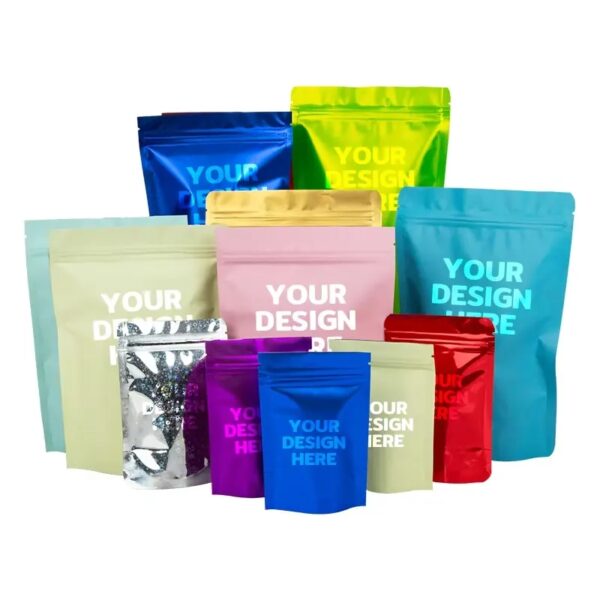 Custom Printed Stand up Pouch 3.5 3.5g 7g My Logo Colored Candy Child Proof Smell Ziplock Cookie Packaging Designer Mylar Bags - 图片 5