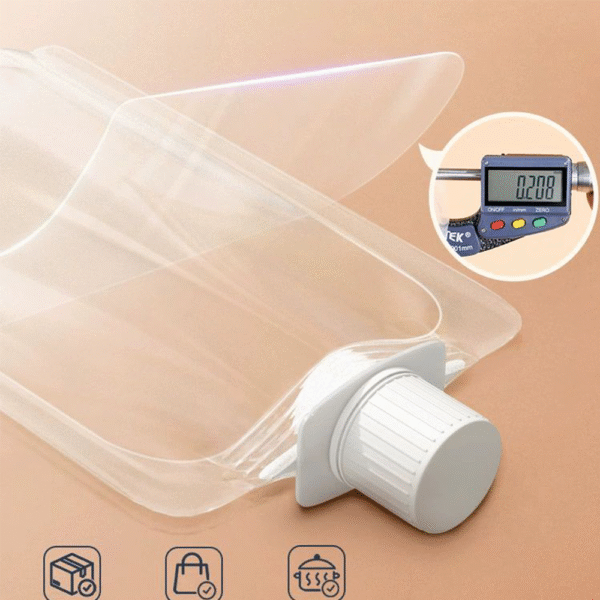 Custom Logo Transparent Juice Packing Bags Stand up Spout Pouch for Drink Bag - 图片 7
