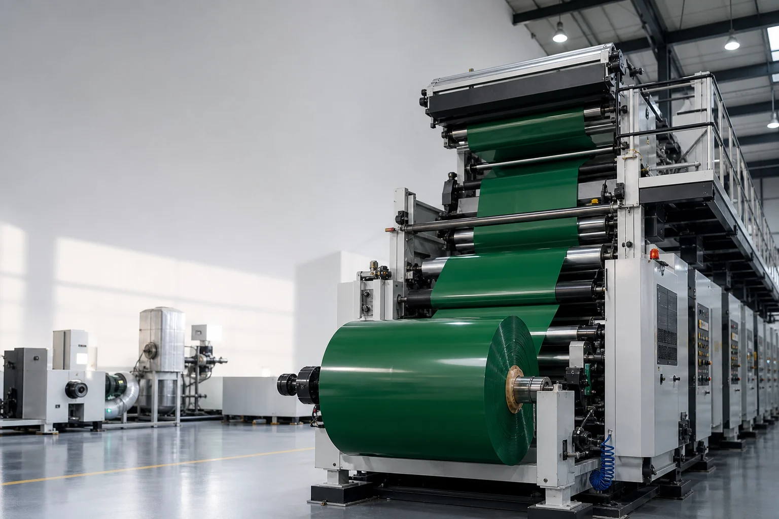 Flexible packaging film on a modern printing press
