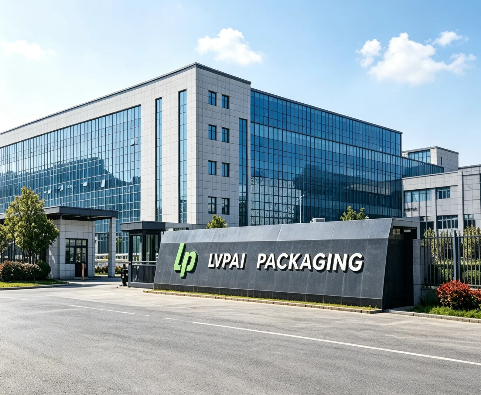 Entrance to Lvpai Packaging facility