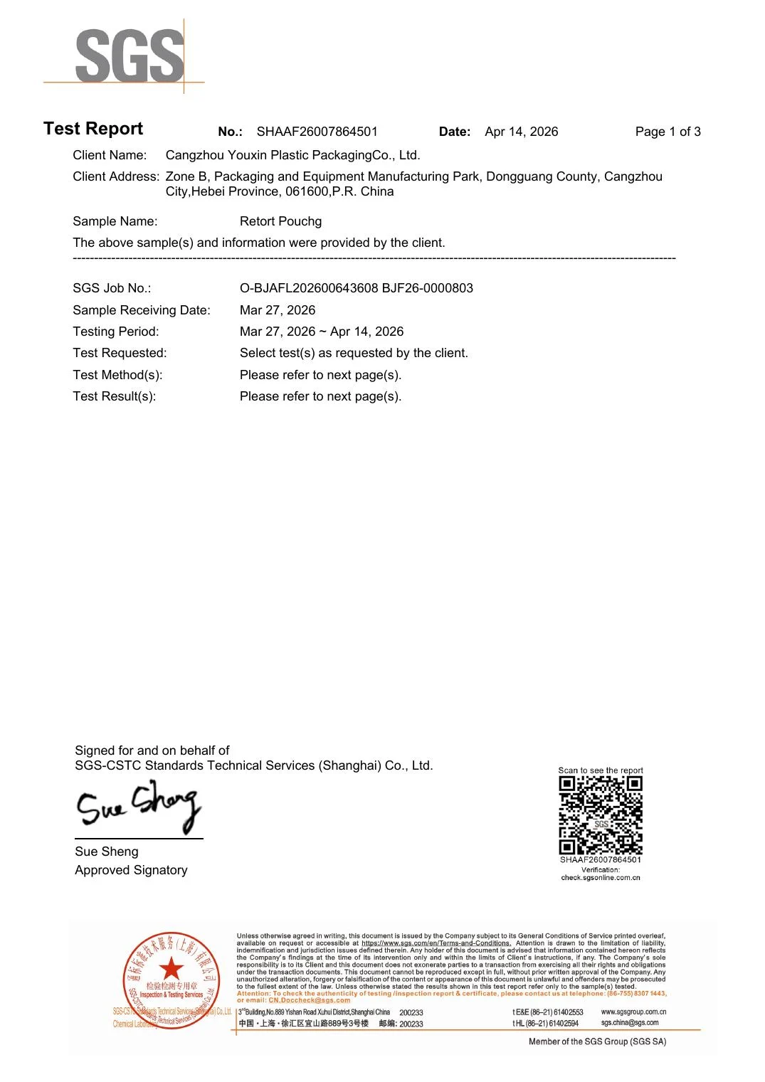 Heavy metal testing report