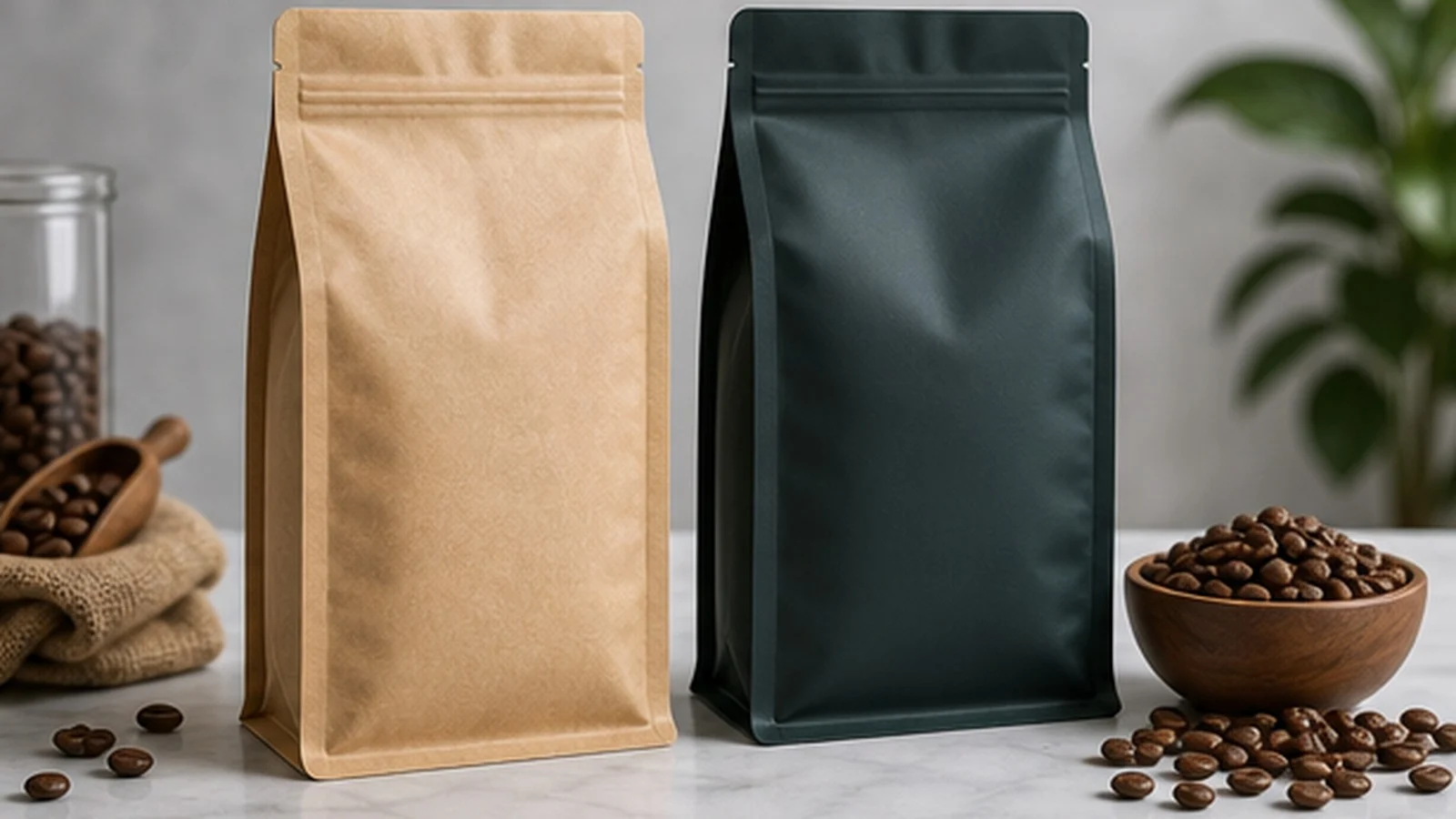 Kraft Paper vs Matte Film for Coffee Bags